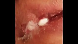 Любительский анал в жопу с обильным кремпаем